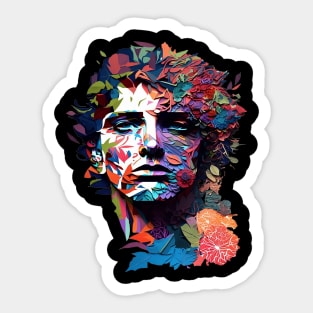 Man Made of Flowers Sticker